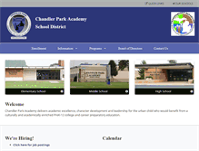 Tablet Screenshot of chandlerparkacademy.net